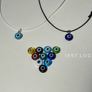  Vòng cổ mắt quỷ evil eye  mặt đá dây rút nút thắt không cần khoá 