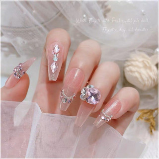 ( lẻ 1 viên) Charm đá khối,đá chùm nails,charm đá cao cấp đính móng