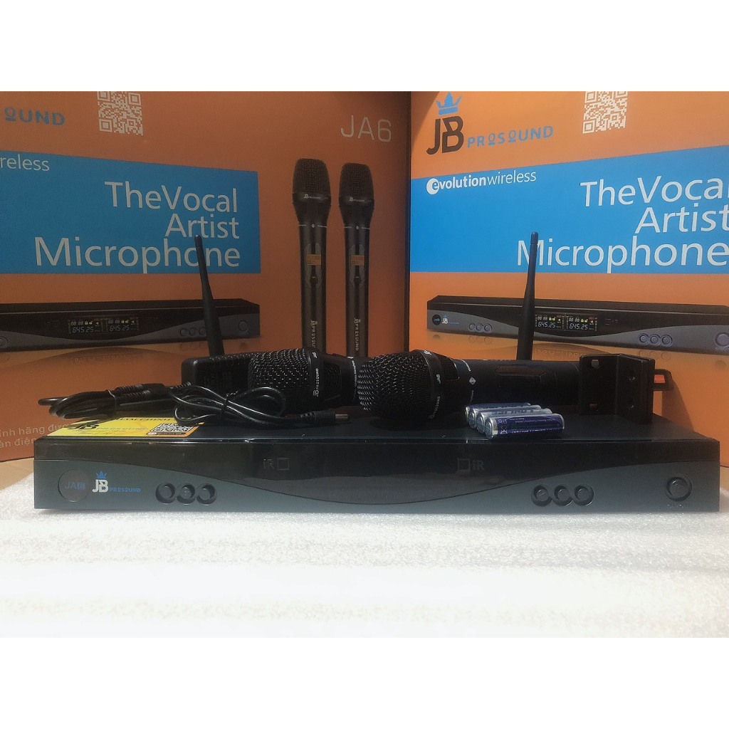 Micro không dây JBprsound JA6 , tự ngắt , bắt sóng xa - hàng chính hãng