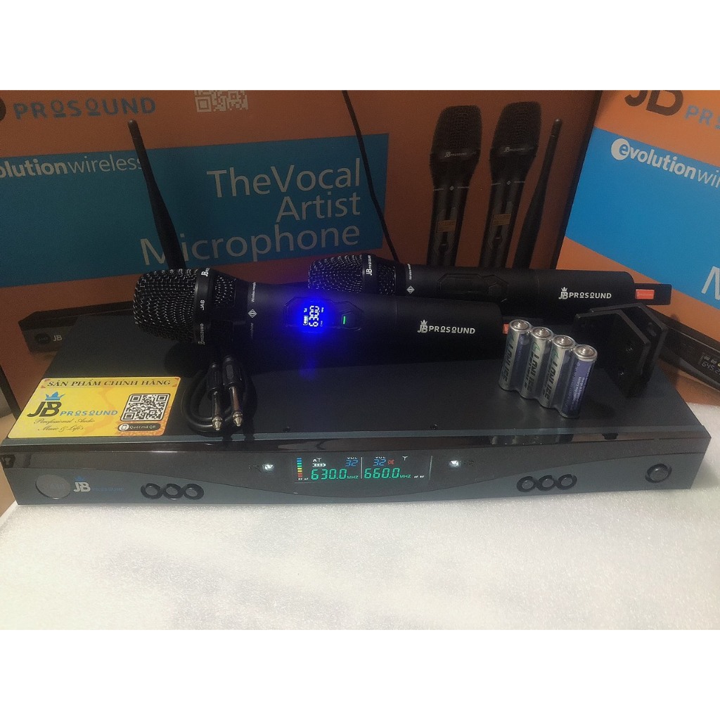 Micro không dây JBprsound JA6 , tự ngắt , bắt sóng xa - hàng chính hãng