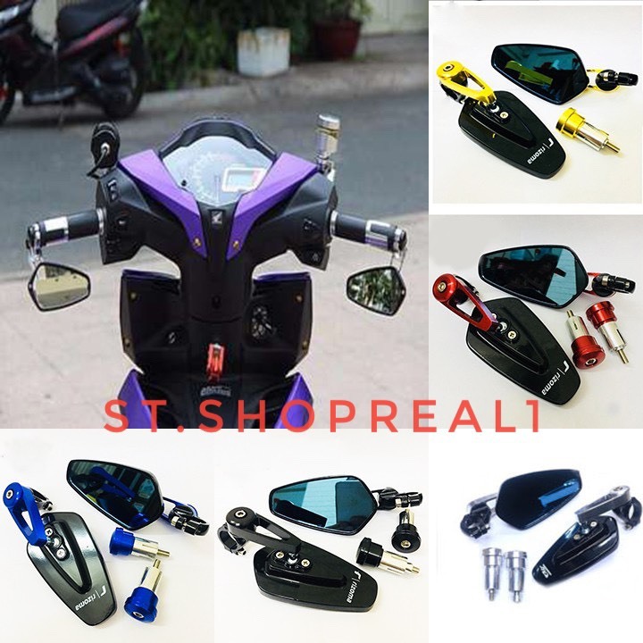 Gương xe máy, Gương gù xe máy Tay Lái CRG Nhôm CNC dành cho mọi loại xe đủ các màu