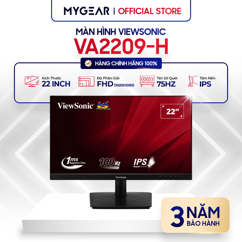 Màn hình Viewsonic VA2209-H 22" FHD IPS 75Hz (HDMI, VGA)
