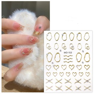 Sticker nail 5D lụa nổi trang trí móng tay mới