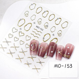 Sticker nail 5D lụa nổi dính trang trí móng tay