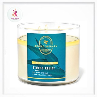 Nến thơm 3 bấc thư giãn Bath & Body Works Aromatherapy Stress Relief Eucalyptus + Tea 411g