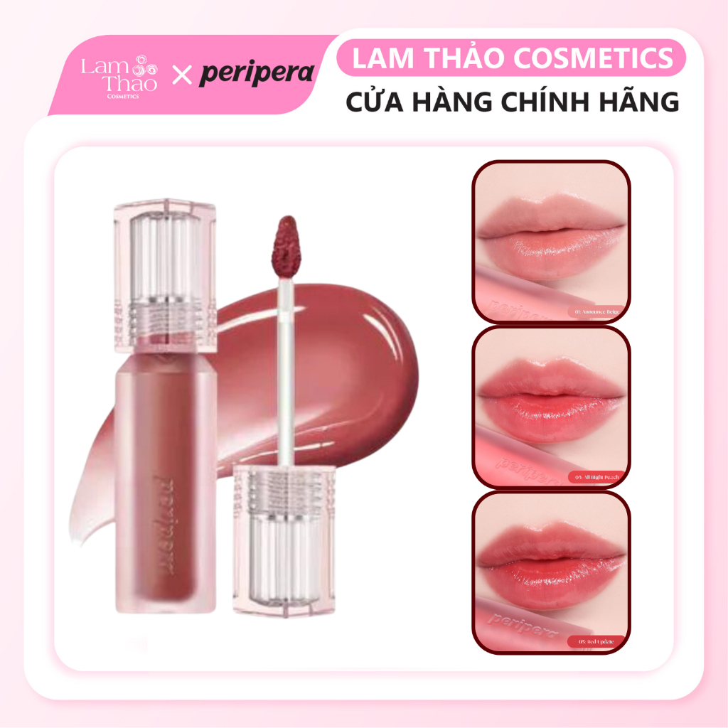 Son Tint Bóng Peripera Water Bare Tint