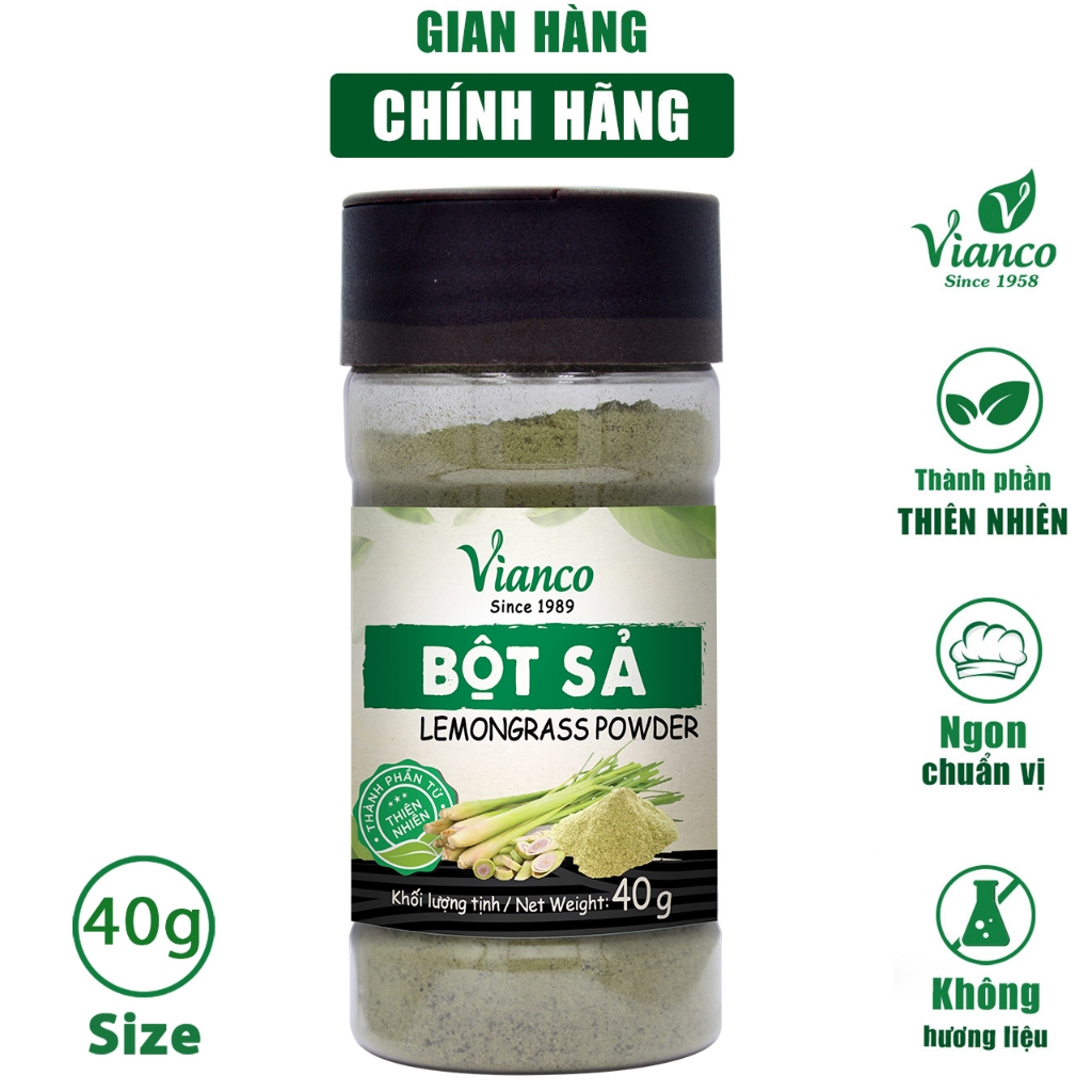 Gia Vị Chuẩn Bột Sả Vianco - Việt Ấn hủ 40gr Tiện Lợi Dễ Sử Dụng