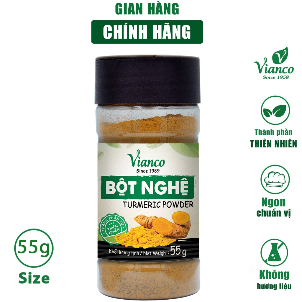 Gia Vị Chuẩn Bột Nghệ Vianco - Việt Ấn Hủ 55gr Tiện Lợi Dễ Sử Dụng