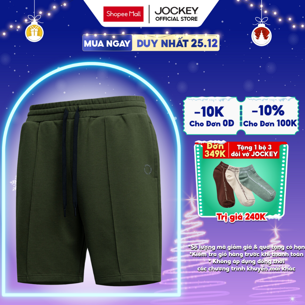 Quần Short Jockey Nam Cotton in Logo mềm mại thoải mái kèm dây rút J1010