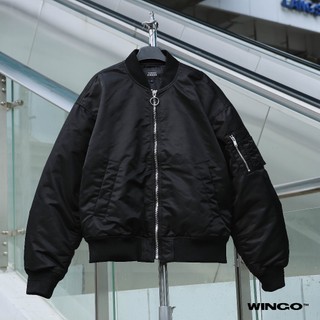 Áo khoác Bomber chính hãng Musinsa OVersized MA-2 Bomber Jacket in Black