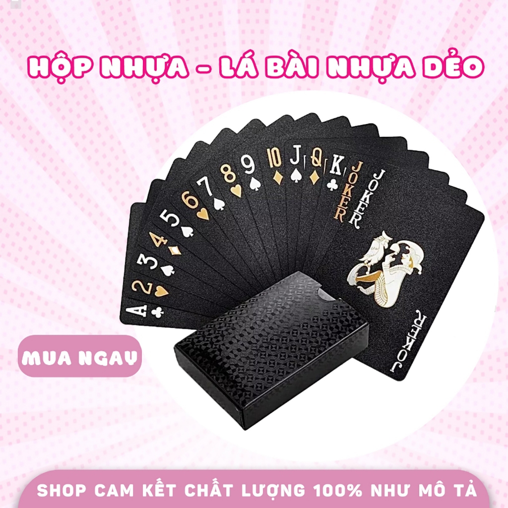 Bộ Bài Tây Chất Liệu Nhựa PVC WN ⭐ Hoa Văn Caro ⭐ Chống Thấm Nước ⭐
