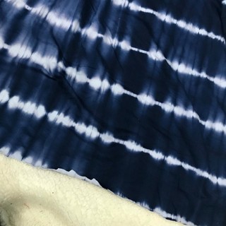 Vải Thun Cotton 100% Xanh Sọc Loang Khổ 1m5 - Chất Co Giãn 4 Chiều - May Đầm Suông, Áo Tay Dài, Bộ