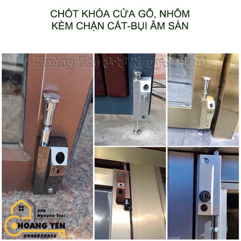Chốt an toàn chống trộm, chốt cửa tăng cường bảo vệ bên trong nhà, chốt dọc, chốt ngang cửa
