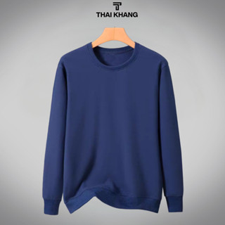 Áo thun dài tay nam trung niên THÁI KHANG loại áo thu đông cho người lớn tuổi form rộng rãi ATHUN21