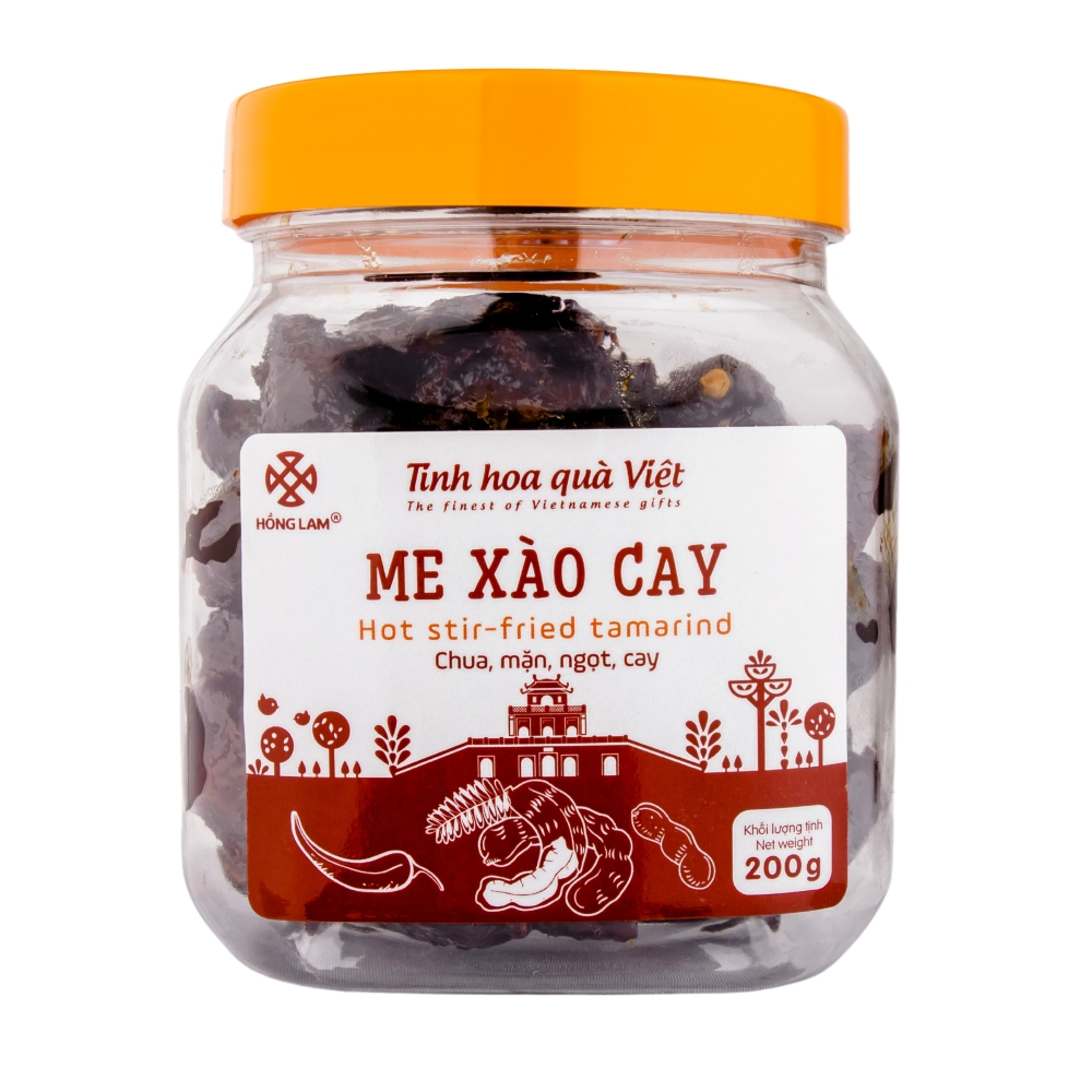 Ô Mai  Me Xào Cay Hồng Lam - Vị Chua Cay Mặn Ngọt - Hộp