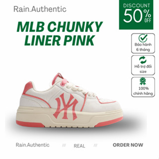   Chính Hãng  GIÀY MLB CHUNKY LINER DIA MONOGRAM HỒNG giày MLB chunky liner hồng đầy đủ box 