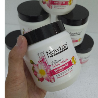 Kem hấp dầu ủ tóc 500ml Lavox Nowkon Sen Collagen A+  phục hồi dưỡng tóc nhuộm, hư tổn