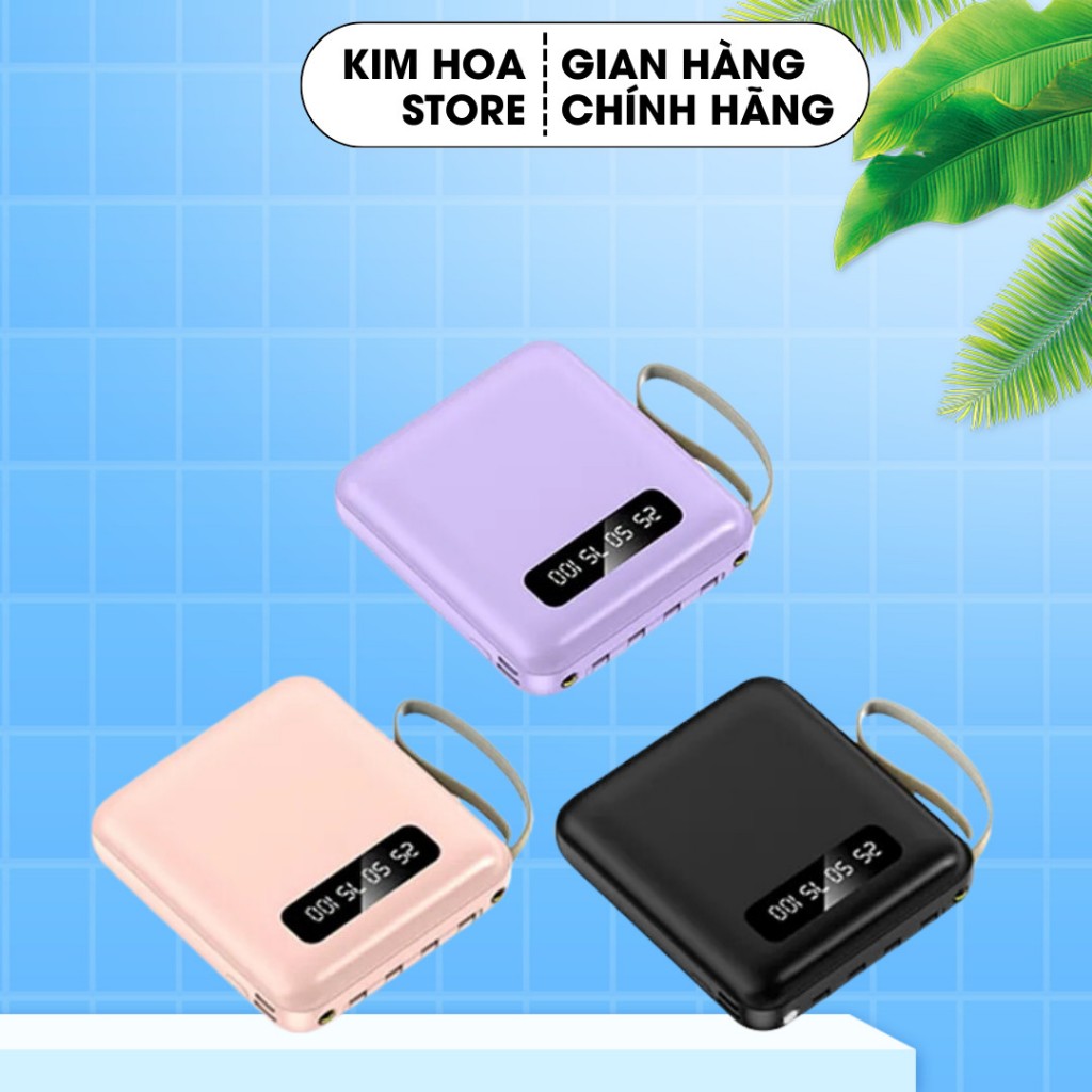 Sạc Dự Phòng 20000mAh Tích Hợp 4 Cổng Sạc - Pin Dự Phòng Mini Màn Hình Led Bảo Hành 6 Tháng