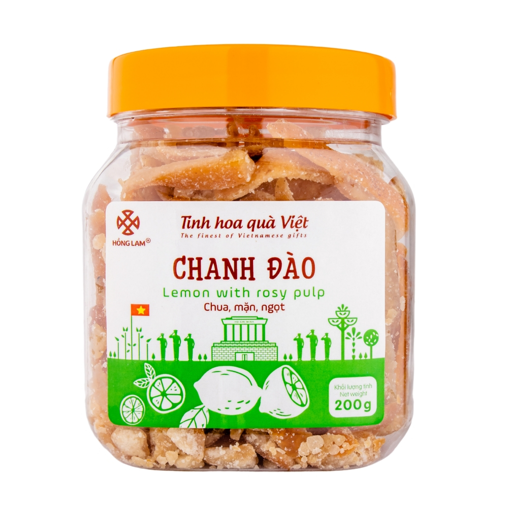 Ô mai chanh đào Hồng Lam - Hộp 200g, 250g, 450gr, 500g