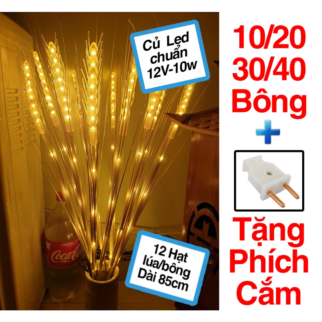 Đèn Led Bông Lúa Vàng, Bông Lúa Thần Tài Thu Hút Tài Lộc Ban Thờ Thần Tài, Đèn Led Đecor, Combo 10-20 Bông Lúa
