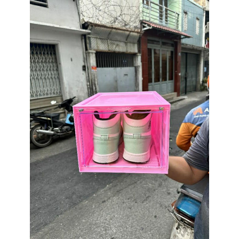 Combo 10 Hộp đựng giày màu hồng RapBox - Giải pháp tuyệt vời cho việc sắp xếp giày dép của bạn