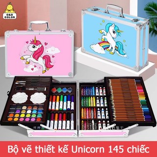 Bút màu cho bé quà sinh nhật cho bé gái hộp màu 145 miếng màu nước pigment bút chì đánh dấu bút chì màu sơn công cụ