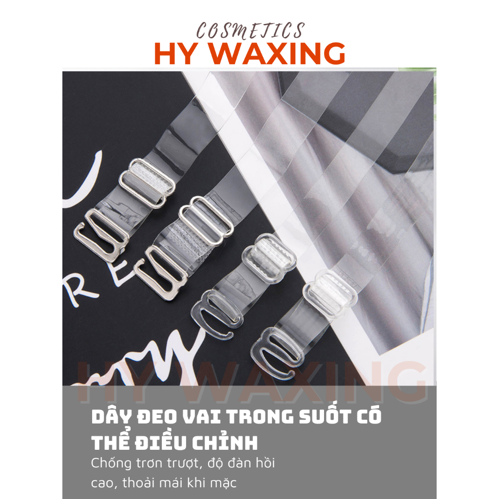 [ẨN TÊN SP] Dây Áo Ngực Trong Suốt Điều Chỉnh Tăng Giảm, Co Giãn Tốt, Thoải Mái Tiệm HY WAXING 4256