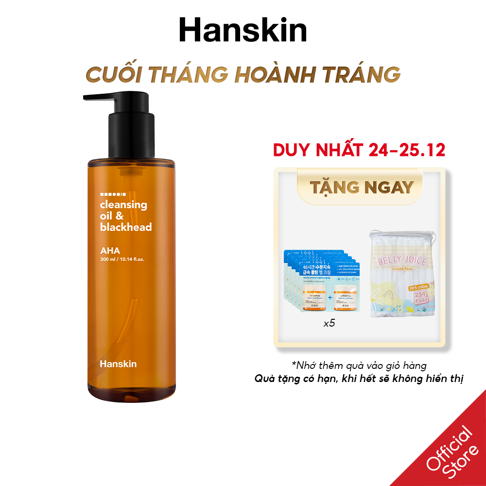 Dầu Tẩy Trang Tẩy Tế Bào Chết HANSKIN PORE CLEANSING OIL AHA 300ml