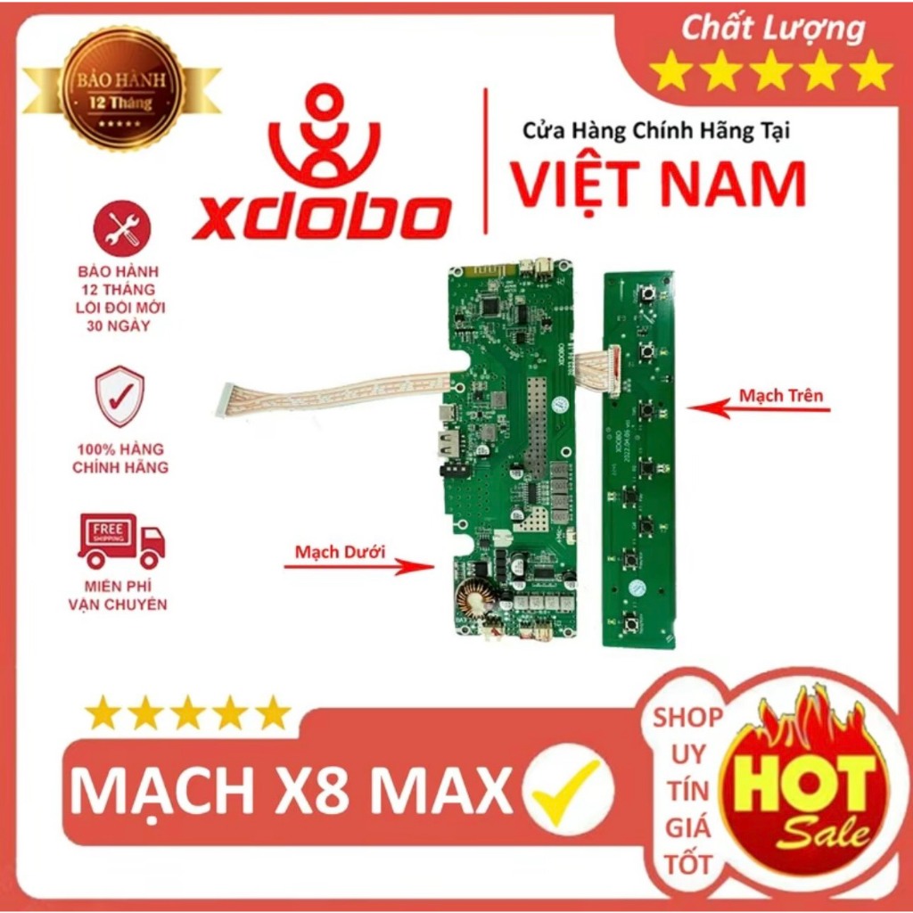 Bo mạch / Main/ Bảng mạch Loa bluetooth Xdobo X8 Max 100W - Hàng Chính Hãng