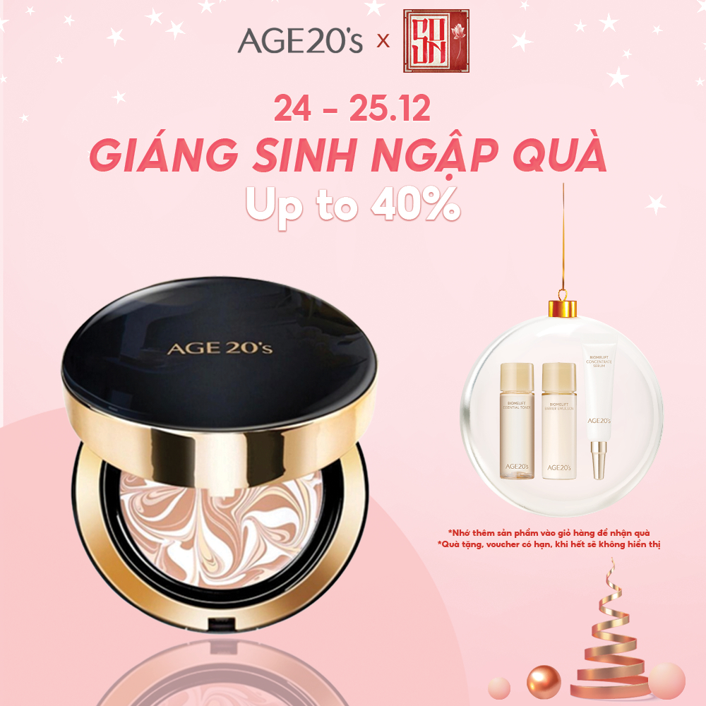 Phấn Tươi X2 Che Khuyết Điểm AGE 20’S Signature Essence Cover Pact Intense Cover 14gx2