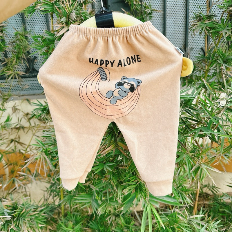 Quần nỉ zip nhung in mông tai gâu cho bé