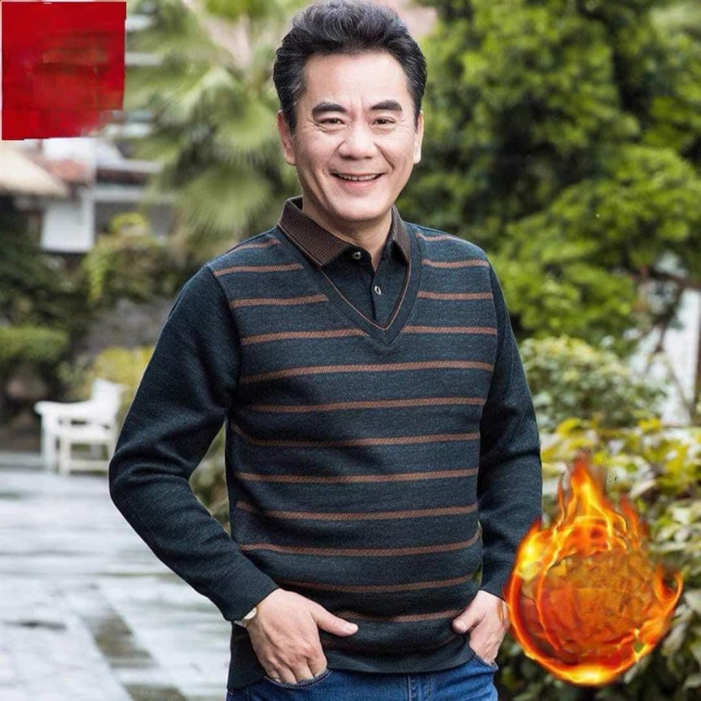 Áo len nam trung niên lot lông siêu ấm