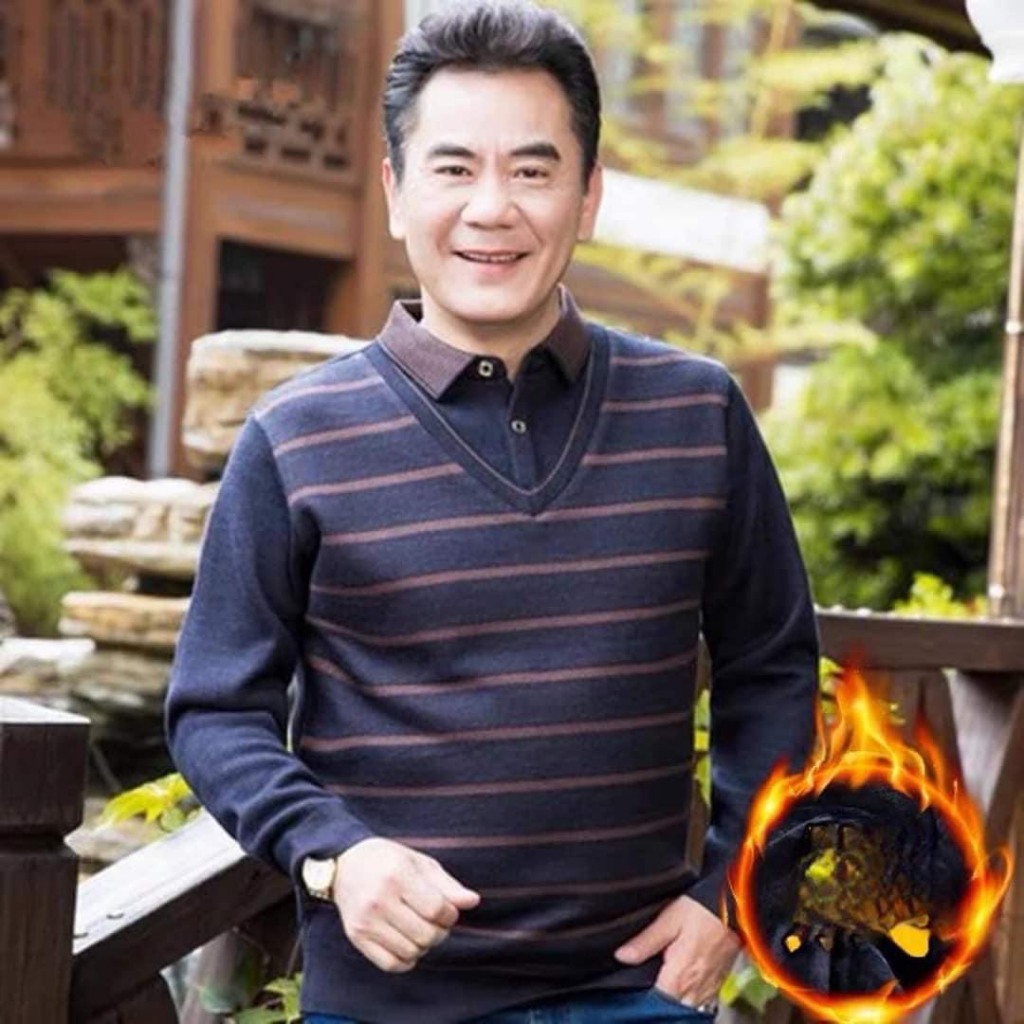 Áo len nam trung niên lot lông siêu ấm