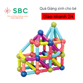 Đồ chơi thông minh SBC - Bộ Xếp Hình Nam Châm 64 chi tiết loại đẹp Cho Bé