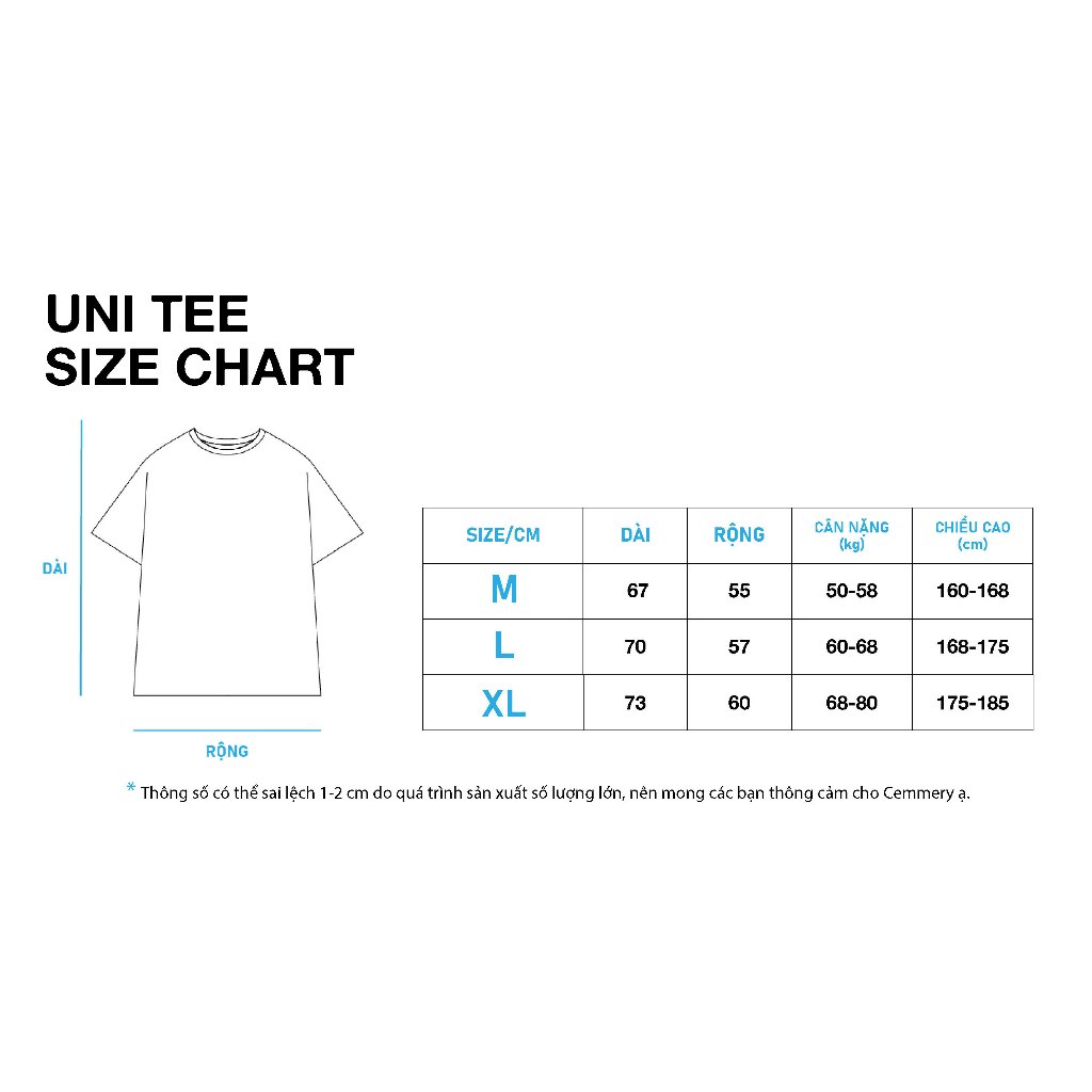 Áo Thun LocalBrand Cemmery định lượng 330GSM UNI TEE 5 Màu, áo thun unisex nam nữ cotton