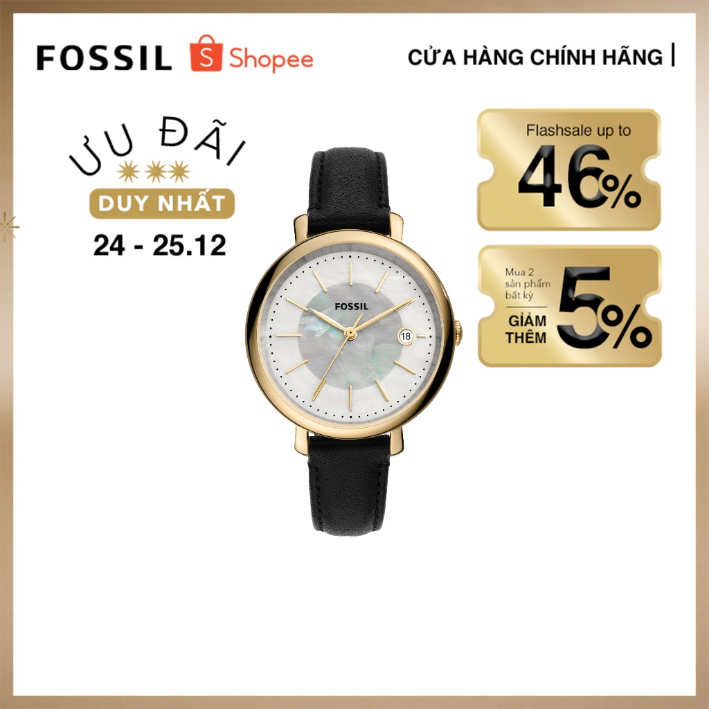 Đồng hồ nữ Fossil Jacqueline dây da ES5093 - màu đen