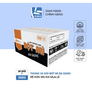 Thùng bột mì đa dụng tài ký 500g x 24 gói - hàng nhà máy, date mới
