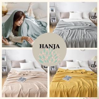   1 TH Chăn xô Thu Cotton sợi tre organic Nature 100% phong cách Nhật Bản _ 3 lớp 