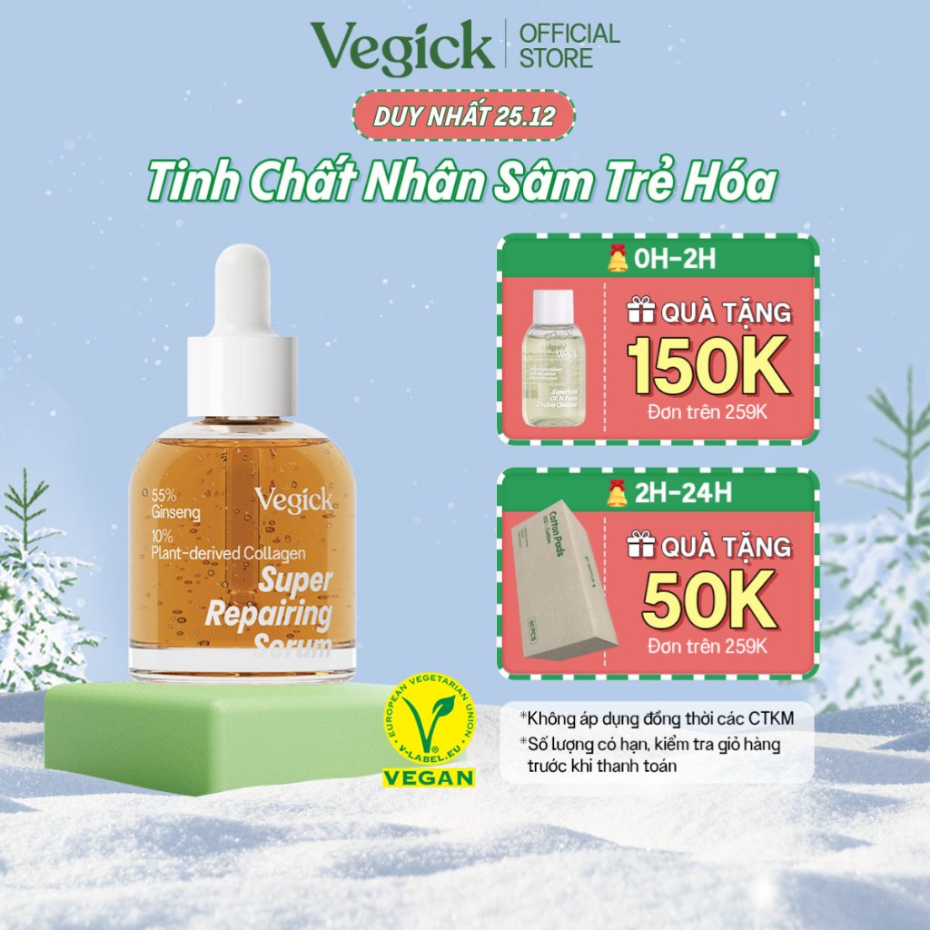 Tinh Chất Nhân Sâm Vegick Super Repairing Serum 30ml