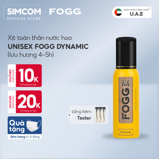 Xịt toàn thân nước hoa FOGG Dynamic dùng để khử mùi,tạo mùi thơm,dùng được cho cả nam và nữ,lưu hương lâu đến 8 tiếng