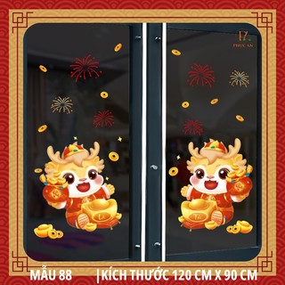 Decal trang trí tết,Tranh decal noel 2024 PA88