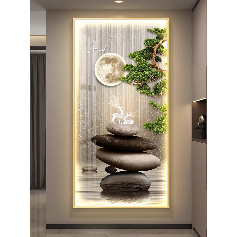 Tranh Treo Tường Tráng Gương Đèn Led Cao Cấp Treo Phòng Khách Hiện Đại -Tranh Treo Hành Lang, Tranh 