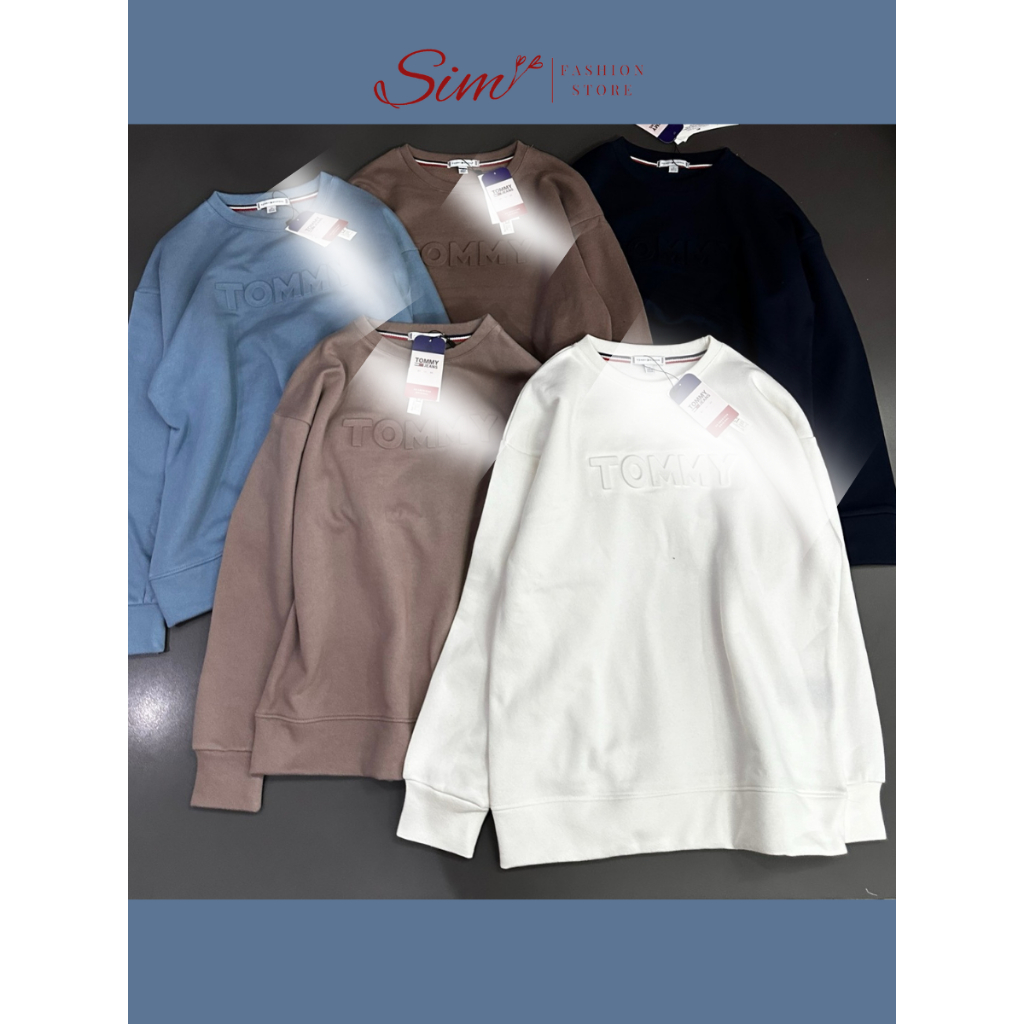 Áo Sweater Nam Nữ Form Rộng Chất Cotton Nỉ Nỉ Dài Tay Cổ Tròn Cao Cấp Mùa Thu Đông Hàng Xuất Khẩu Dư Xịn