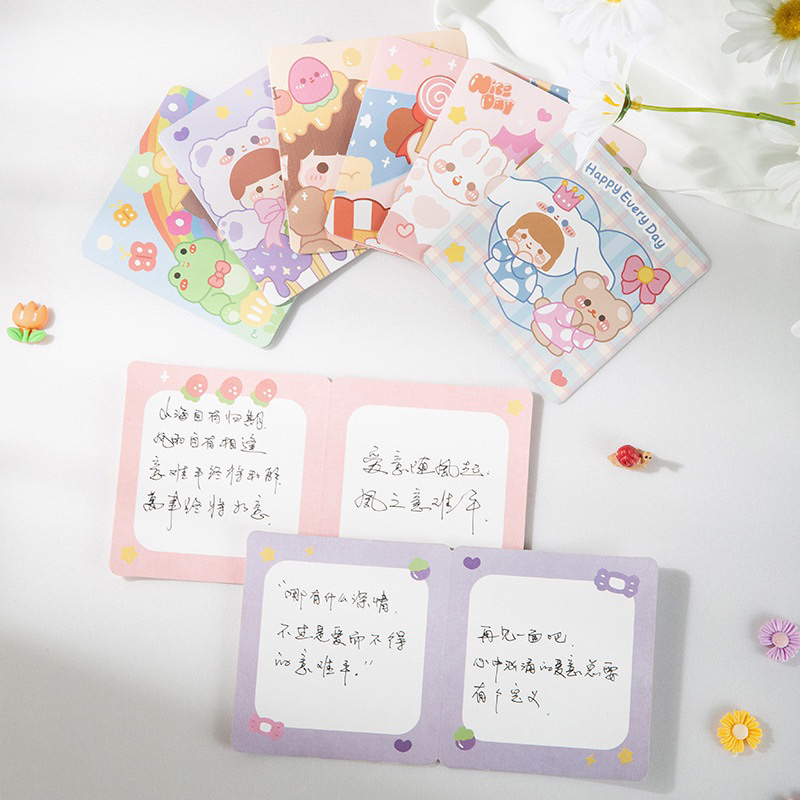 Thiệp chúc mừng sinh nhật, cảm ơn họa tiết hoạt hình dễ thương