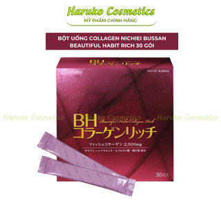 Bột uống Collagen Nichiei Bussan Beautiful Habit Rich 30 gói