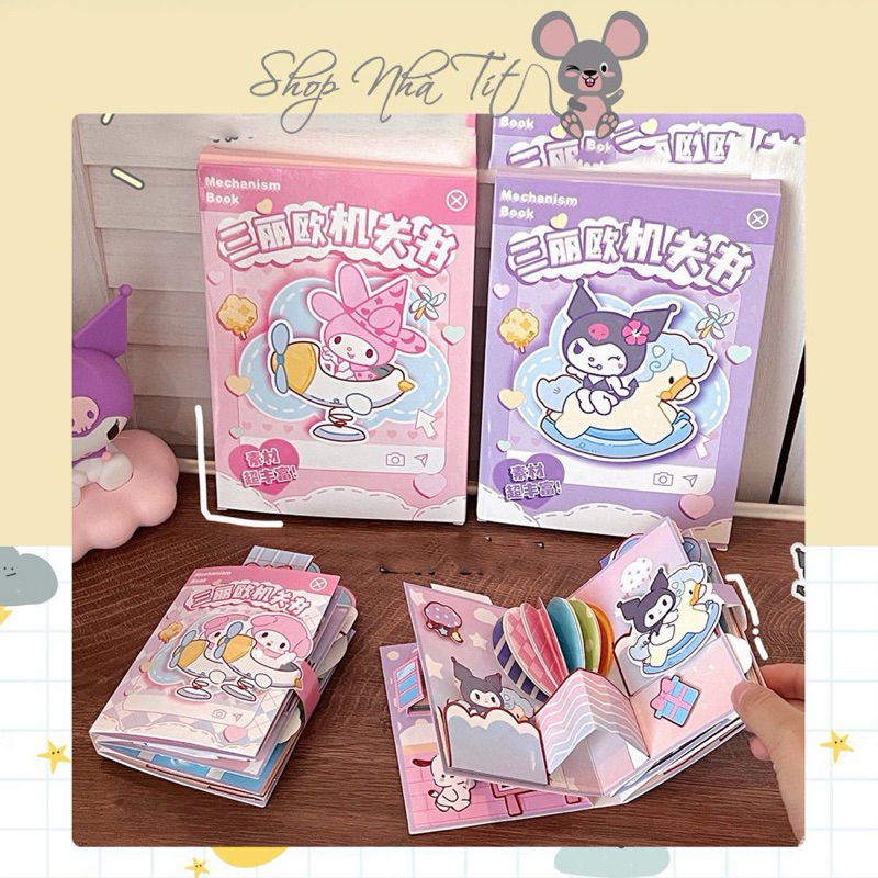 Bộ quà tặng DIY Đồ Chơi Giấy Thủ Công Kuromi Melody Hoạt Hình Dễ Thương Cho Bé Gái