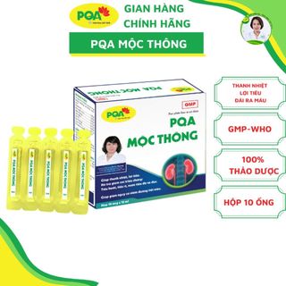 PQA mộc thông hộp 10 ống dùng cho người bị viêm đường tiết niệu, tiểu buốt, tiểu rắt