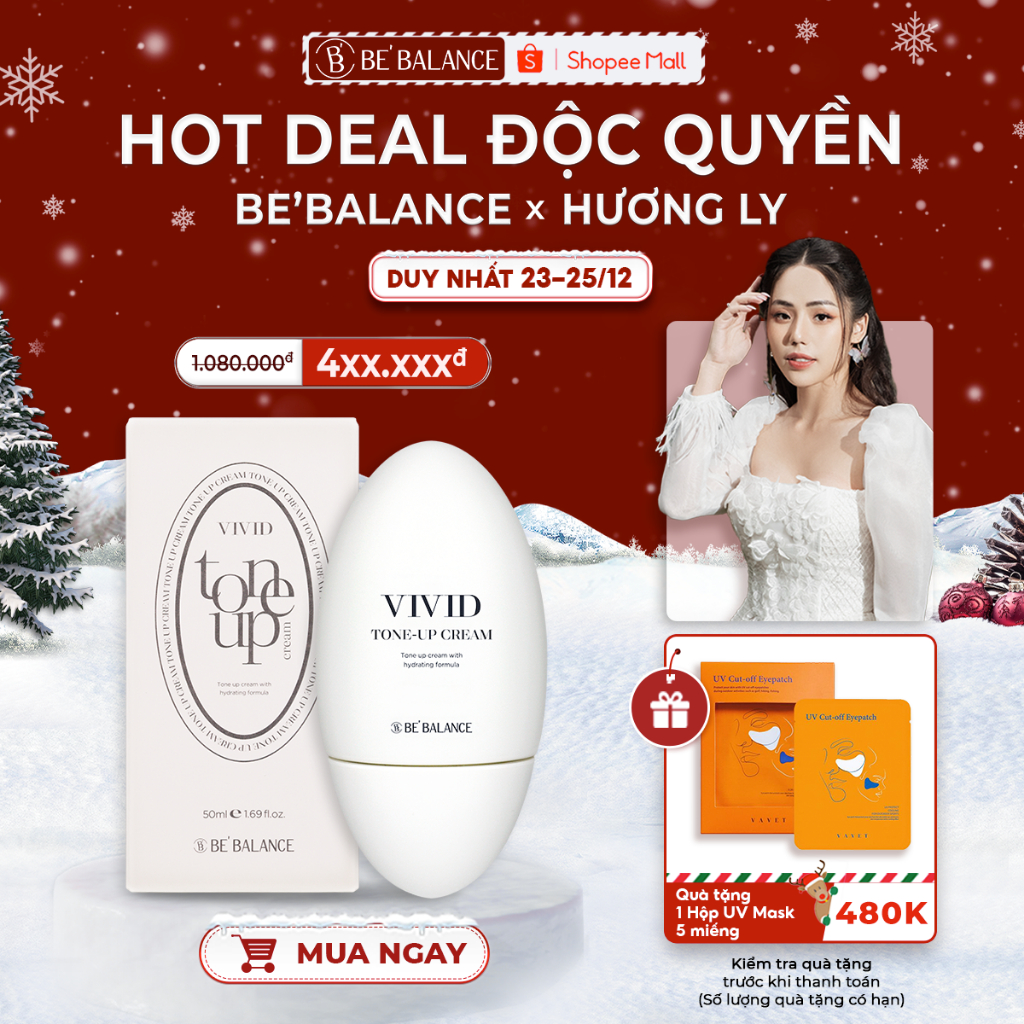 Kem nâng tone trắng da BEBALANCE VIVID TONE UP 50ml