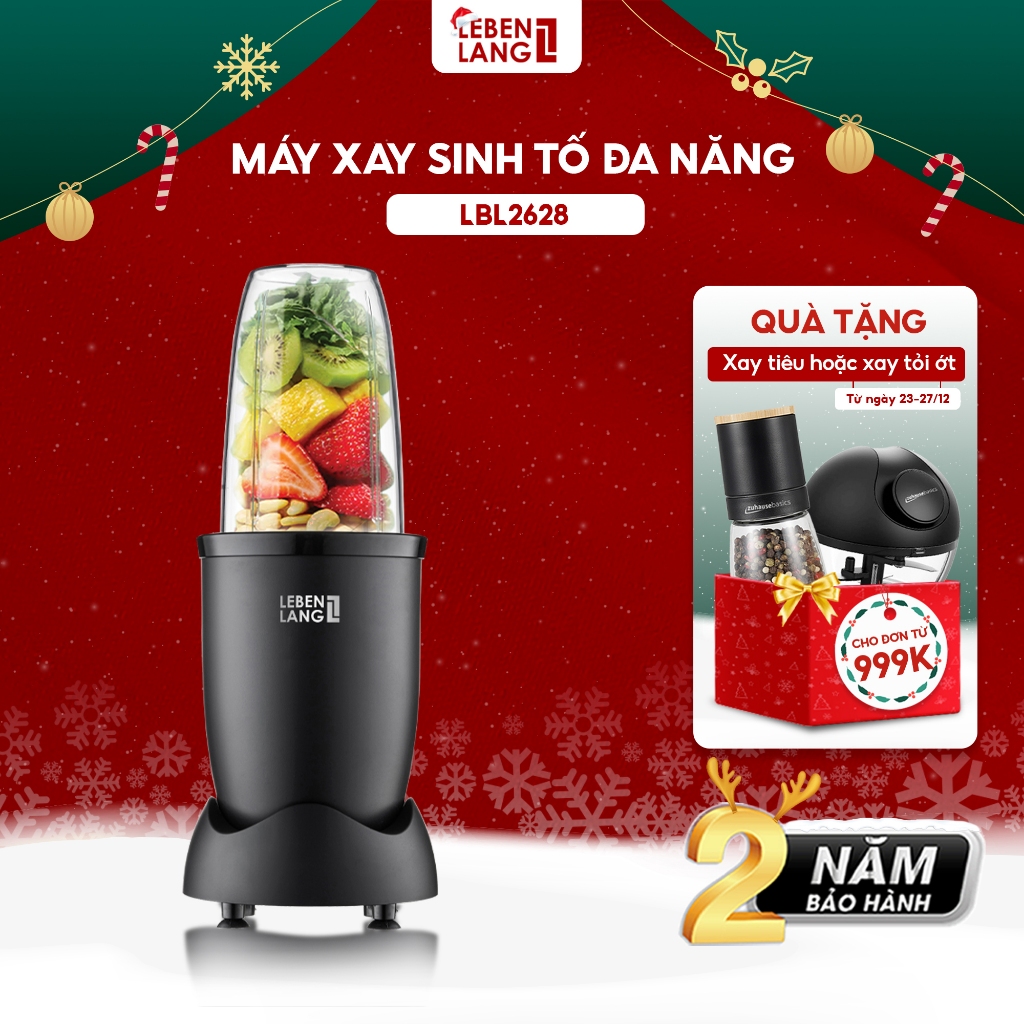 Máy xay sinh tố đa năng Lebenlang LBL2628 công suất 600W, 700ml, tiện lợi cho gia đình, bảo hành 2 năm - hàng chính hãng