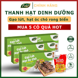 Thanh gạo lứt gạt óc chó rong biển FnV, mua 5 hộp 90g + Tặng 1 bịch thanh gạo lứt 45g bất kỳ